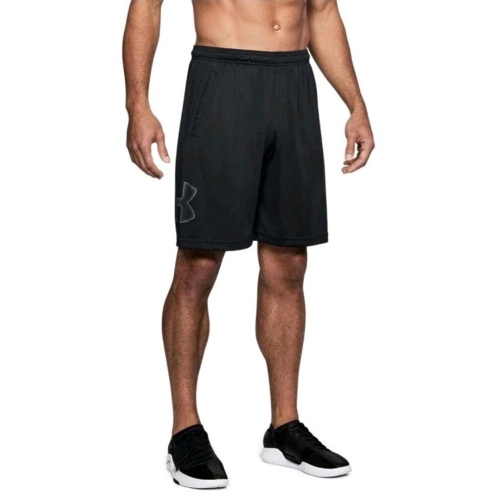 Under Armour Men's UA Tech Graphic Shorts Black Charcoal Small NWT 1306443-001